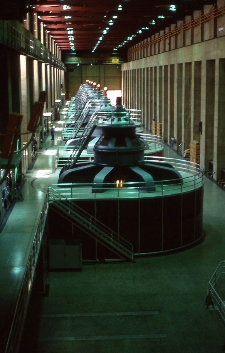 Generator hall inside a power station